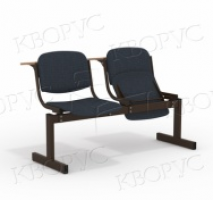 Блок стульев 2-местный, мягкий, откидывающиеся сиденья, лекционный