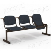 Блок стульев 3-местный, мягкий, откидывающиеся сидения, лекционный