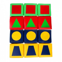 Набор папок с аппликациями – геометрические фигуры (цветные)