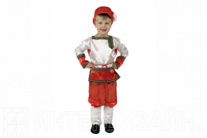 Народный костюм на мальчика с красными штанами